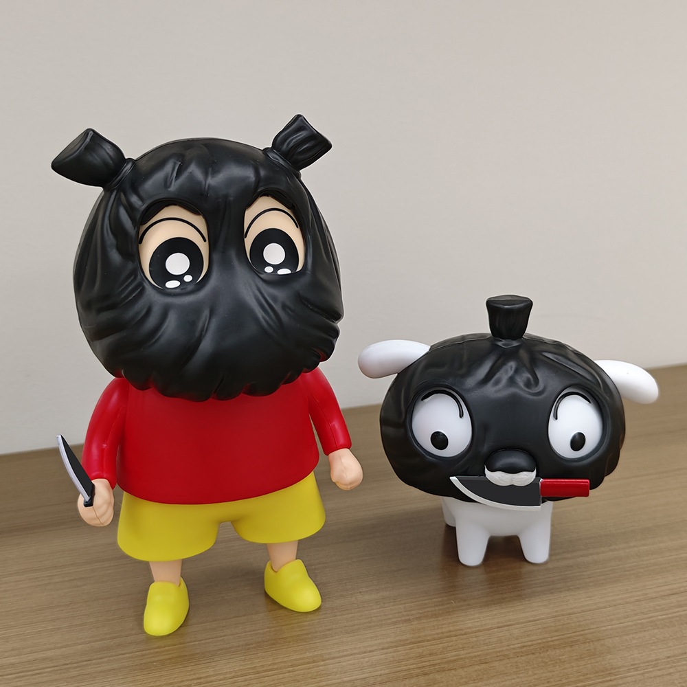 ใหม่ Crayon Shin-Chan อะนิเมะรูป Crayon Shin-Chan Ride Nohara Shiro พลาสติก Action Figure ของเล่น Kawaii ตกแต่งรวบรวมของเล่นของขวัญ