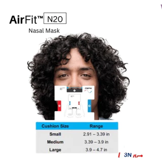 ResMed AirFit N20 Nasal CPAP Mask สําหรับภาวะหยุดหายใจขณะหลับจากการอุดกั้น