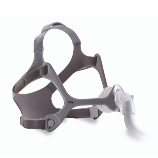 หน้ากาก CPAP แบบจมูก Philips Respironics Wisp พร้อมอุปกรณ์สวมศีรษะ - ชุด Fit Pack (ไม่ใช่คลิปอุปกรณ์สวมศีรษะแบบแม่เหล็ก)