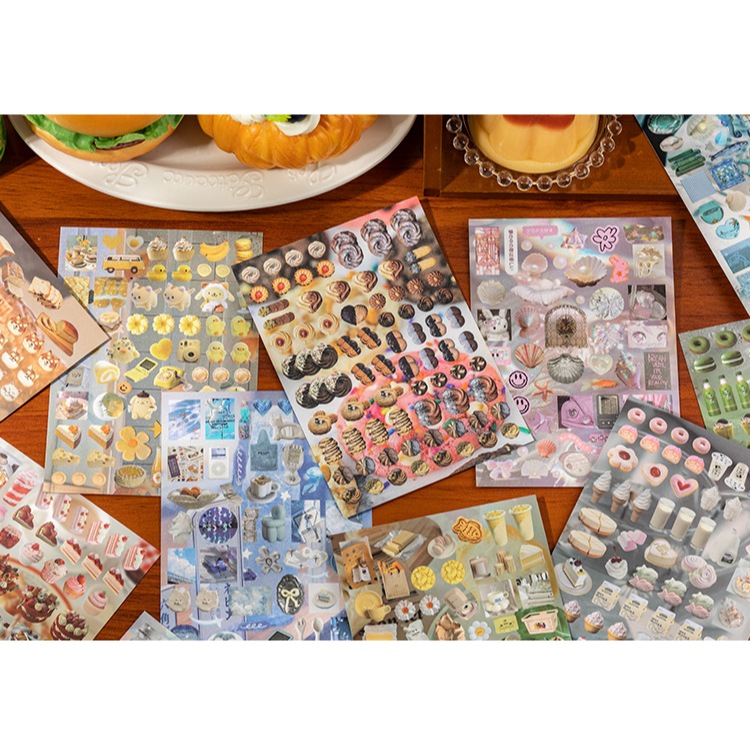 สมุดสติกเกอร์ Maple Story ธีม Wind Chime Dream วัสดุฟิล์มประกายระยิบ เหมาะสําหรับตกแต่ง DIY สมุดไดอารี่ และงานคอลลาจ - รูปที่ 2