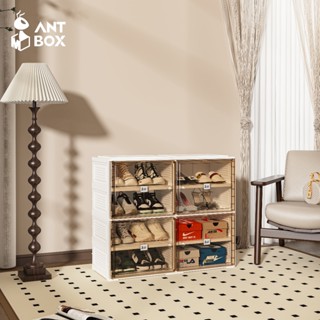 ANTBOX ตู้รองเท้า 2 แถว 4 ชั้น 16 คู่ ติดตั้งง่าย พับเก็บได้…