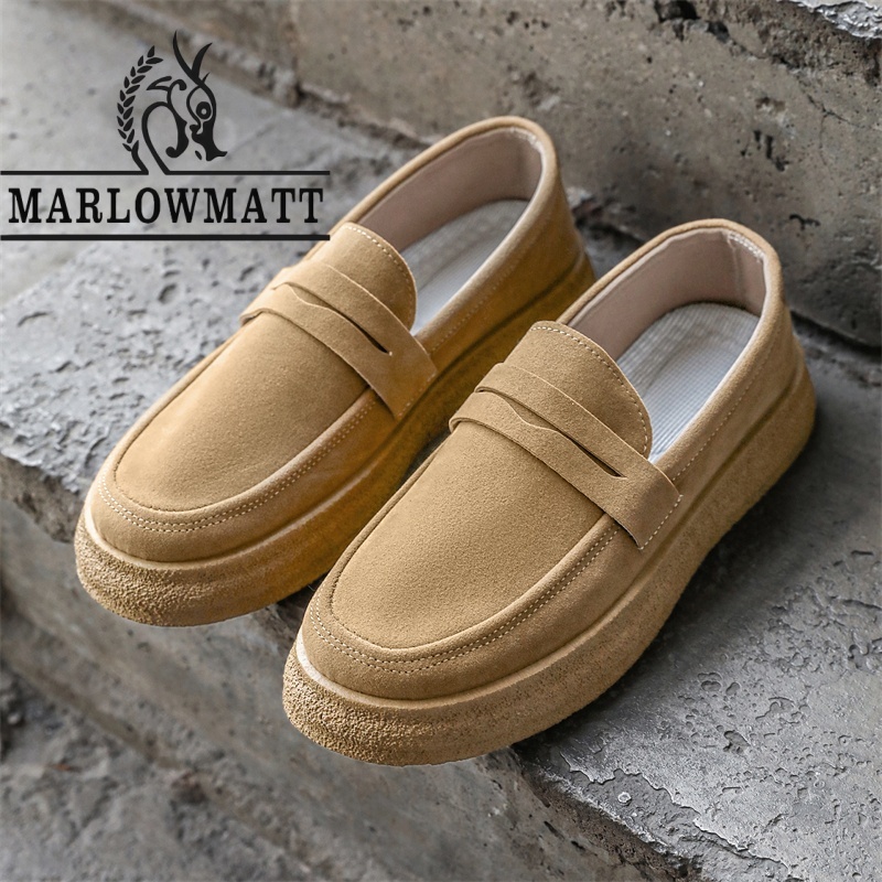 รองเท้าลําลองผู้ชาย Marlowmatt | กันลื่นระบายอากาศ | รองเท้าขี้เกียจ ใส่ง่ายถอด 