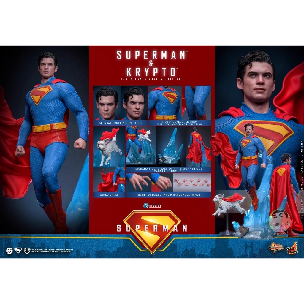 Hot Toys MMS812 Superman 1/6th Scale Superman & Krypto Collectible Set