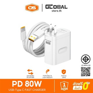 ชุดชาร์จ OPP ชุดชาร์จ OPPO 80W Fast Charging SUPERVOOC หัวชาร์จ Type-C สายชาร์จ รองรับ OPP Type-C Series