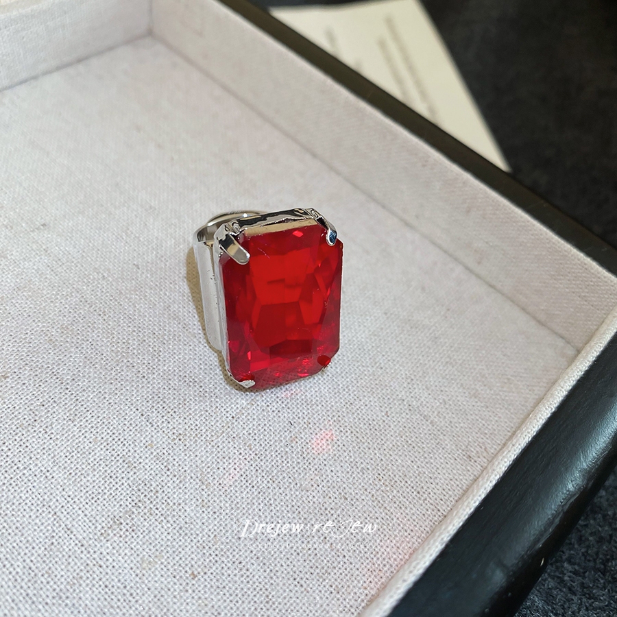 ชุดแหวนคริสตัลสีหลากหลาย Dreejew สำหรับผู้หญิง ออกแบบบولد สไตล์เงิน พร้อมเป็นของขวัญพิเศษ - รูปที่ 4