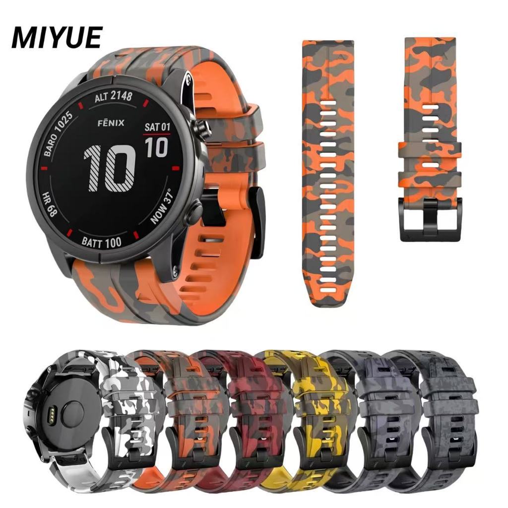 สายคล้องคอสําหรับ Garmin Fenix E/8/7X/6X/Tactix8/7 สายนาฬิกา Forerunner 970/965/955/265 Quick Release ซิลิโคนสําหรับ Instinct 3/2X เปลี่ยนสร้อยข้อมือ Garmin นาฬิกาสายรัดข้อมือ