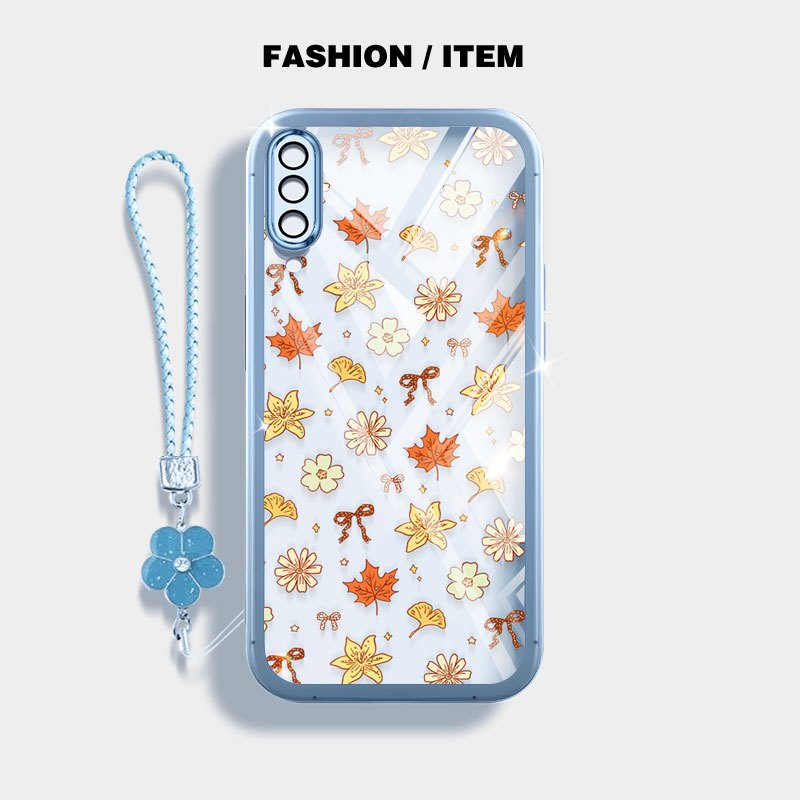 SAMSUNG YBDปลอกใสสําหรับSamsung Galaxy A50 A50S A30S A307 A03S A02S M02S A025 A307 ฤดูใบไม้ร่วงใบแปะ