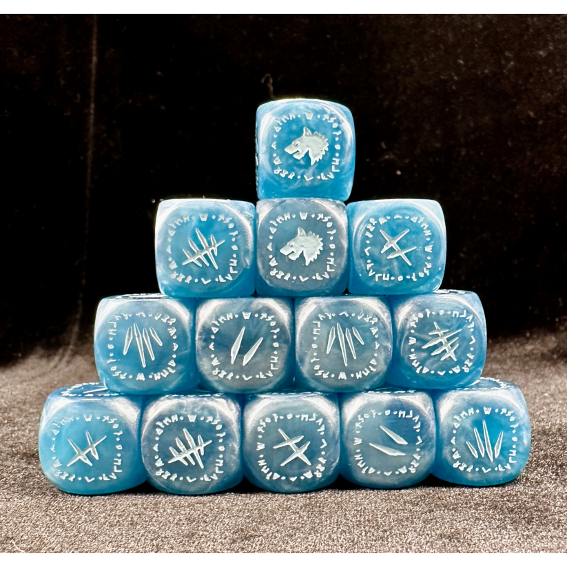 Round Dice Wolf Group Warhammer Wolf Group Dice Warhammer 40k Dice Space Wild Wolf Dice 6 ด้านลูกเต๋