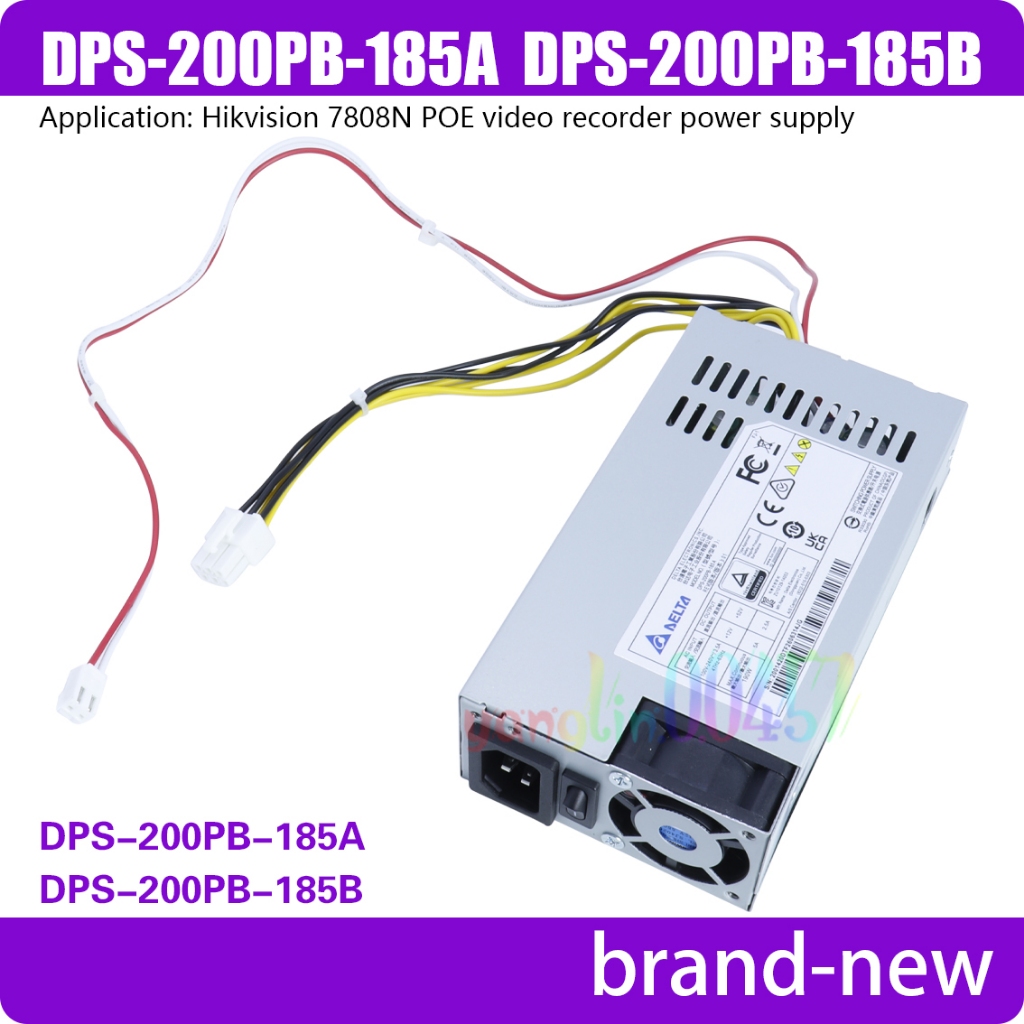 Hikvision 7808N POE เครื่องบันทึกวิดีโอเฝ้าระวัง 190W Power DPS-200PB-185A/DPS-200PB-185B