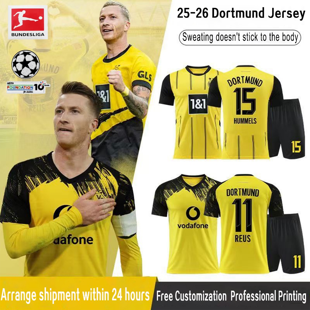 【ปัญหาแฟนคลับ】ชุดฟุตบอลสำหรับผู้ใหญ่โบรัสเซีย 2025-26 ซีซั่นบ้านดอร์ทมุนด์ฟุตบอลเจอร์ซี่ ผู้บรรยาย ซ