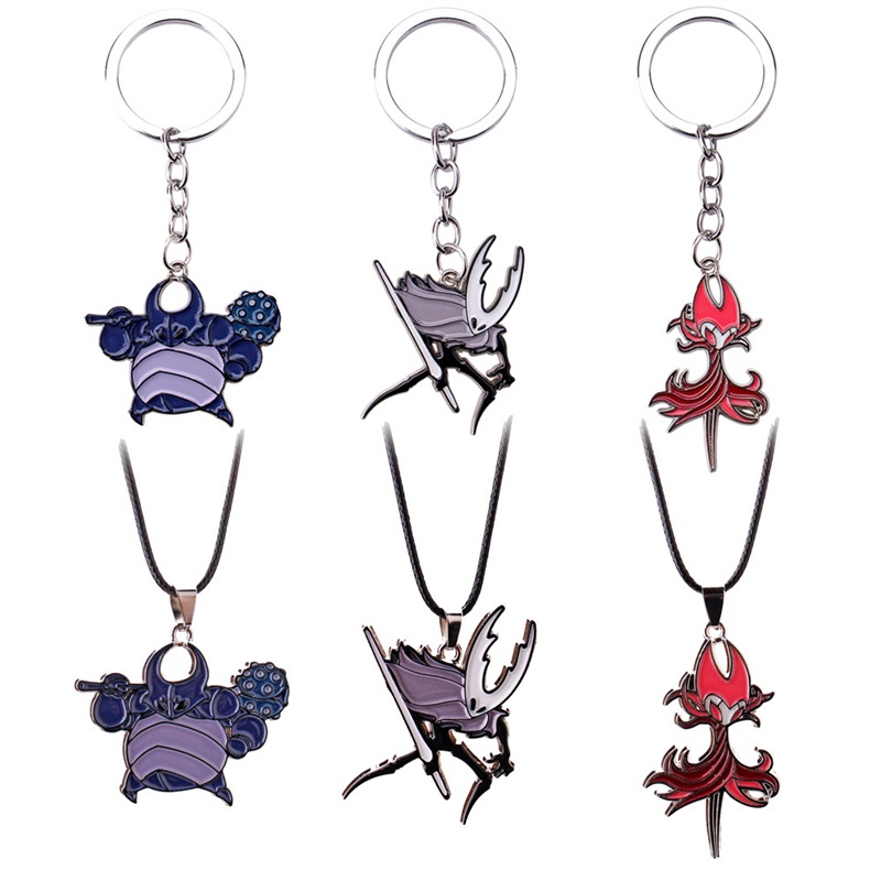 ใหม่ Hollow Knight พวงกุญแจพวงกุญแจโลหะเกมเครื่องประดับ Badge สําหรับกระเป๋าเป้สะพายหลังจี้เครื่องปร