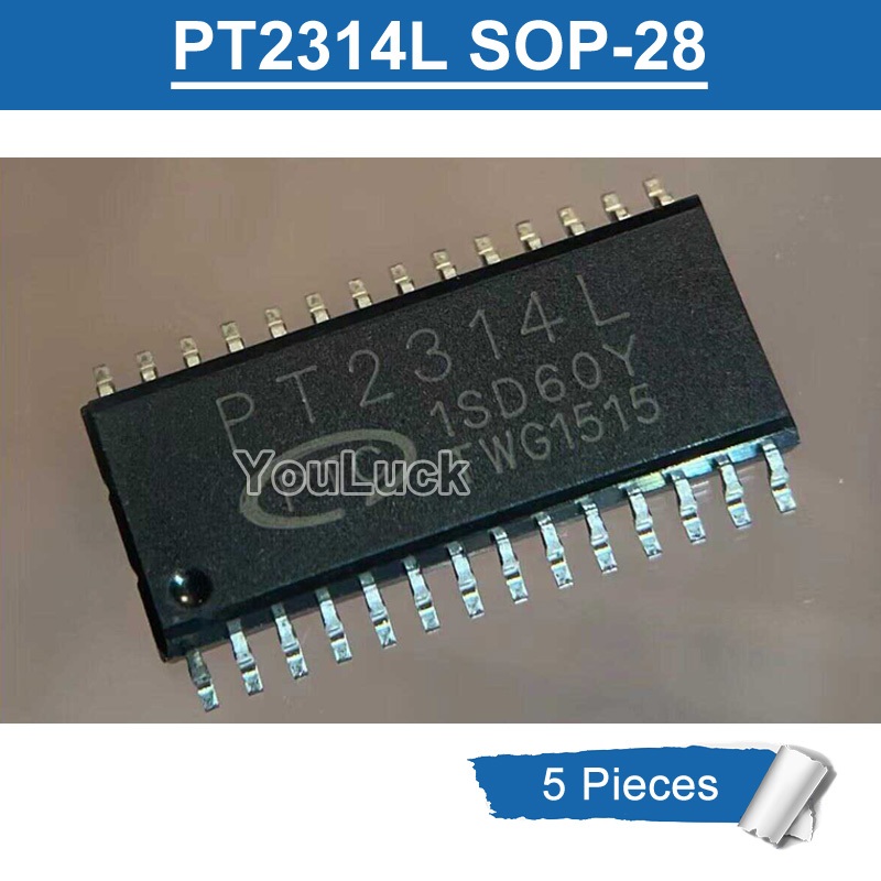 5 ชิ้น PT2314 PT2314L SOP-28 ดิจิตอลควบคุมการประมวลผลเสียงชิป IC ใหม่เดิม