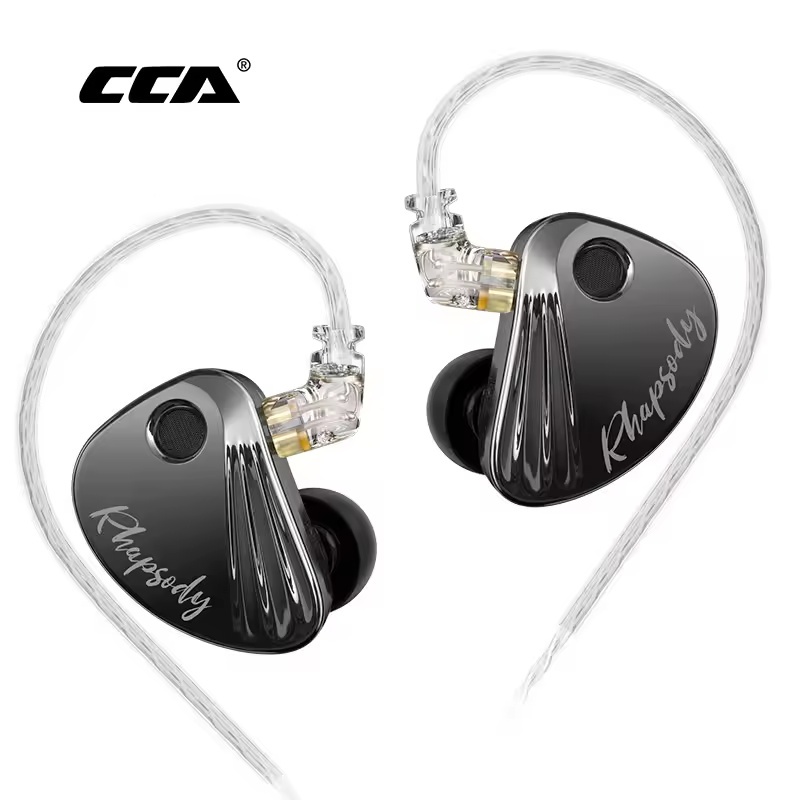 CCA Rhapsody Dynamic & Balancedd Armature hybrid IEM HiFi In-Ear Monitor หูฟัง 4 ขั้นตอนสวิทช์ Deep 