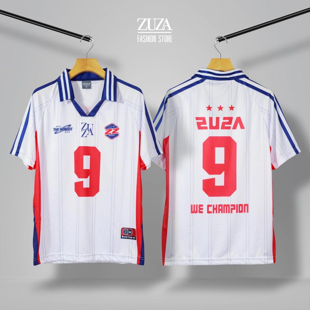 💙ส่งไวจากไทย🤍ZUZA 9 JERSEY Collection l เสื้อโปโลคอปก แขนสั้น คอวี ยูนิเซ็กส์ ผ้านุ่มลื่น สวมใส่สบาย - รูปที่ 2