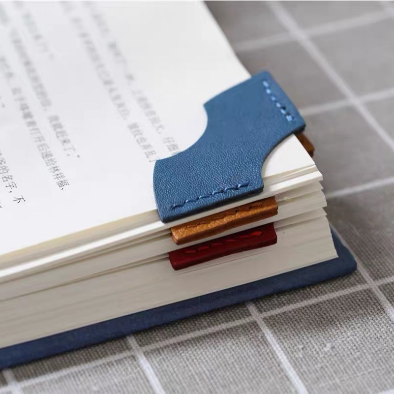 Crazy Horse ที่คั่นหนังสือหนังแท้ Fan-Shaped Design Page Holder & Page Marker