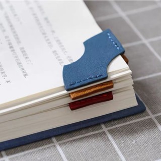 Crazy Horse ที่คั่นหนังสือหนังแท้ Fan-Shaped Design Page Hol…