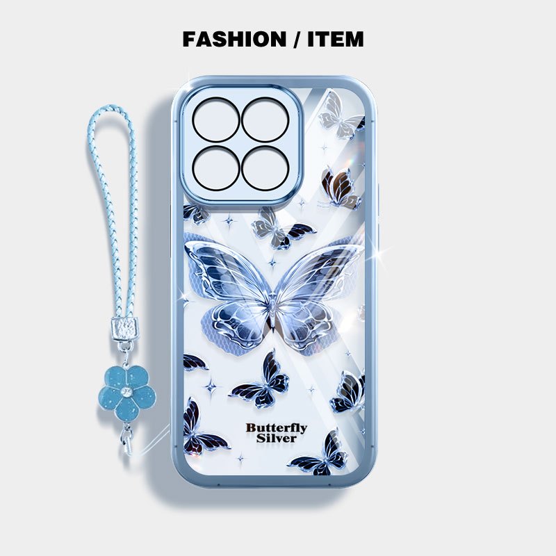 YBDปลอกใสสําหรับHonor X7D Honor 400 Smaart X8B X8C 4G Gildedผีเสื้อหมีป้องกันเปลือกเดิม