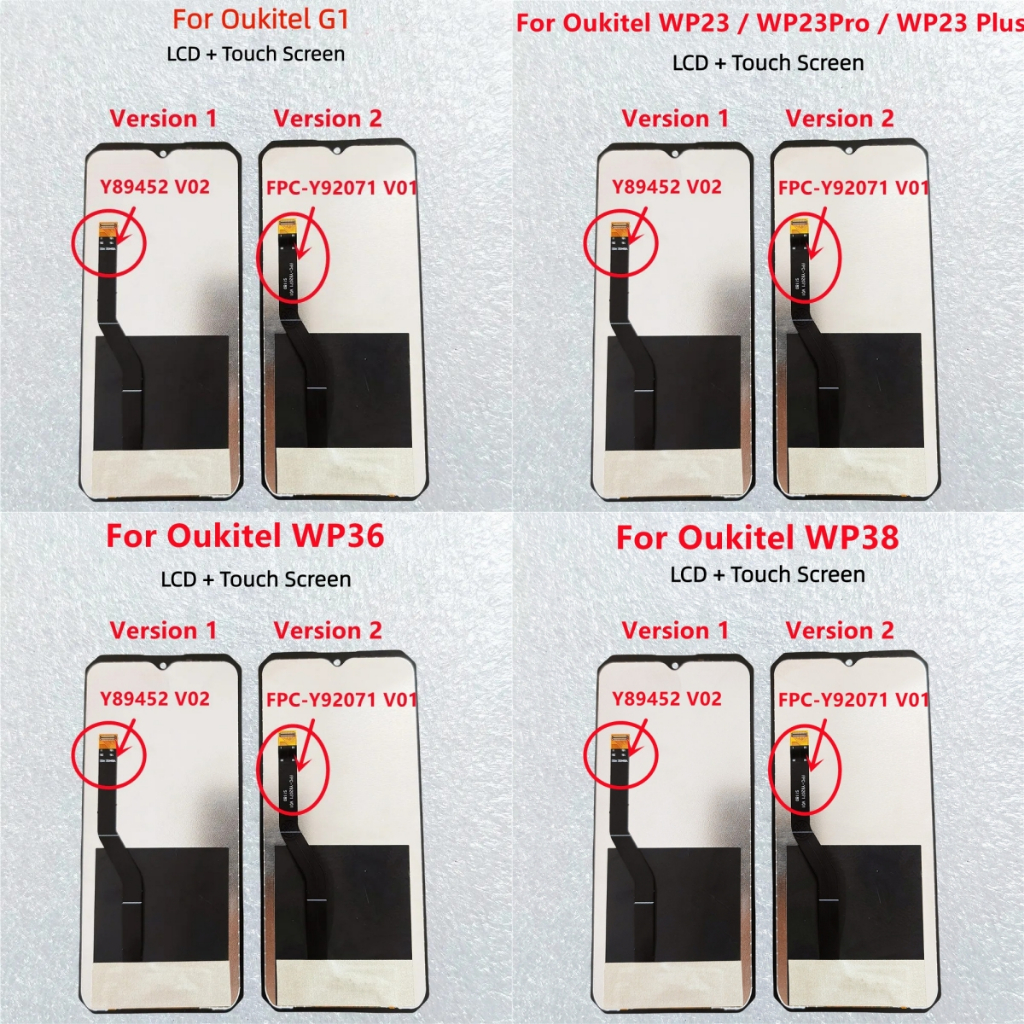 คุณภาพเดิมสินค้าสําหรับ Oukitel WP23 WP23 Pro WP36 WP38 G1 จอแสดงผล LCD + หน้าจอสัมผัส Digitizer เปล