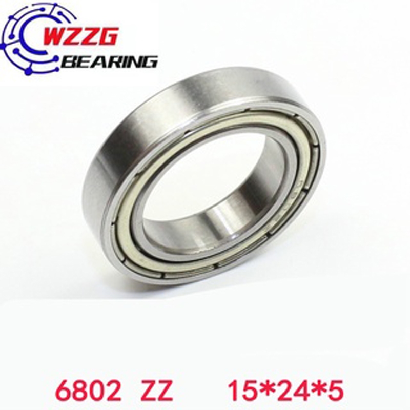 WZZG 10PCS Chrome Steel 6802 ZZ/2RS 17x26x5 มม.แบริ่งบอลร่องลึก