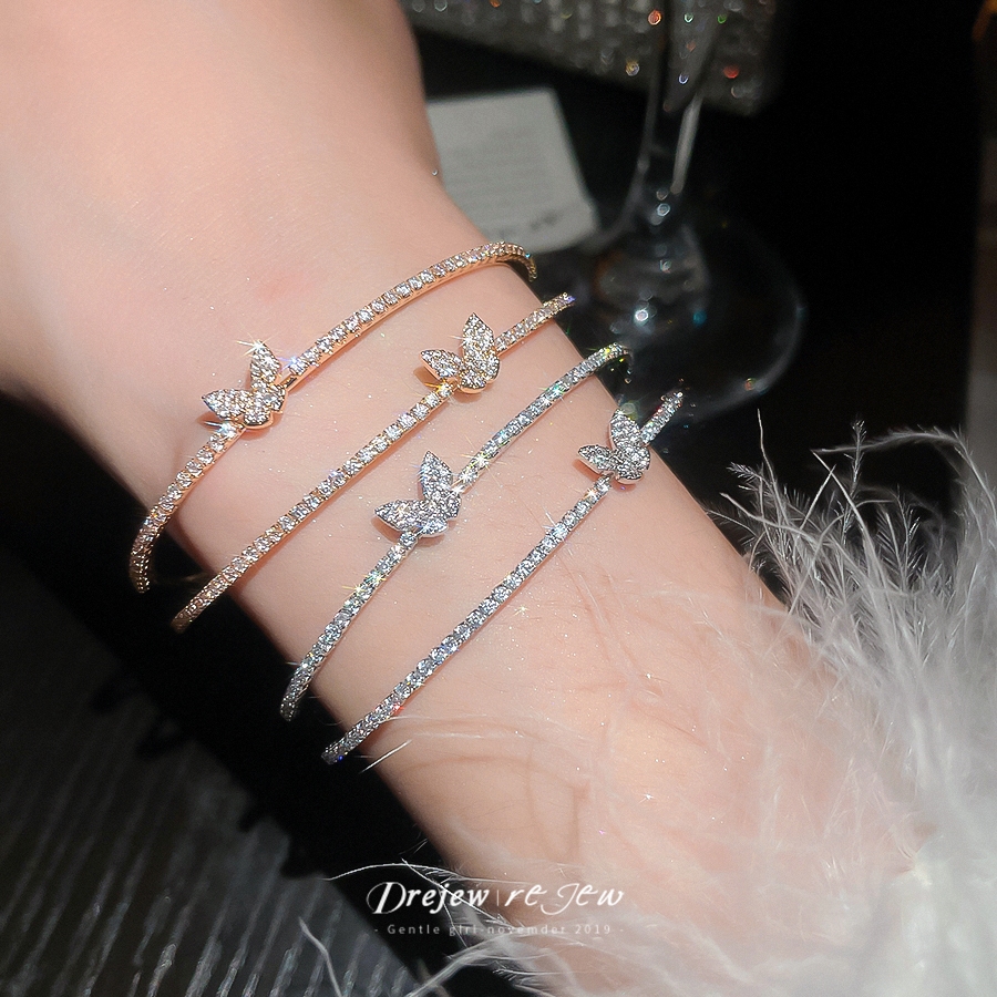 Dreejew สร้อยข้อมือคริสตัลคิวบิกไซ่งอน โทนทองและเงิน สำหรับเครื่องประดับแฟชั่นของขวัญผู้หญิง