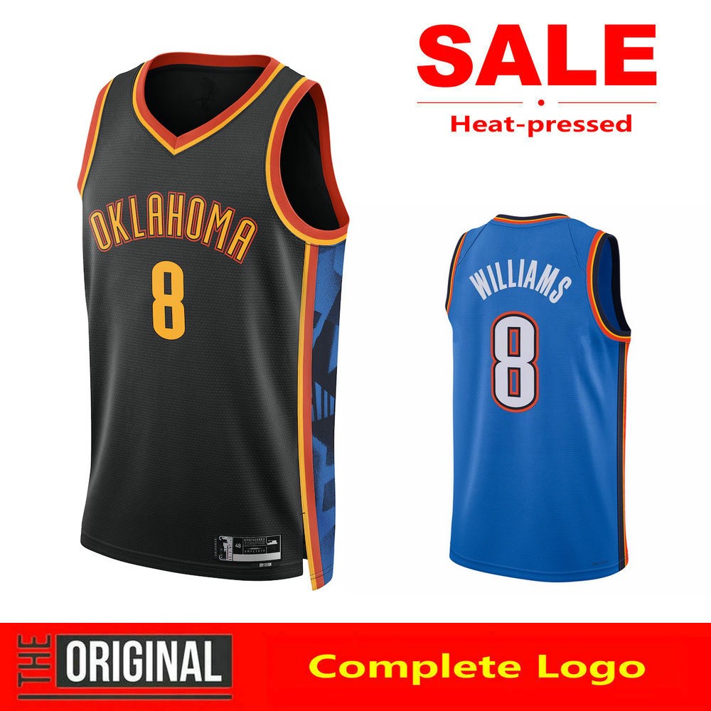 เสื้อเจอร์ซีย์นักปั่นแบบอัดความร้อน New Thunder 8 Jalen Williams
