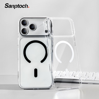 Sanptoch สําหรับแม่เหล็กคริสตัลใสเคสโทรศัพท์สําหรับ iPhone 1…