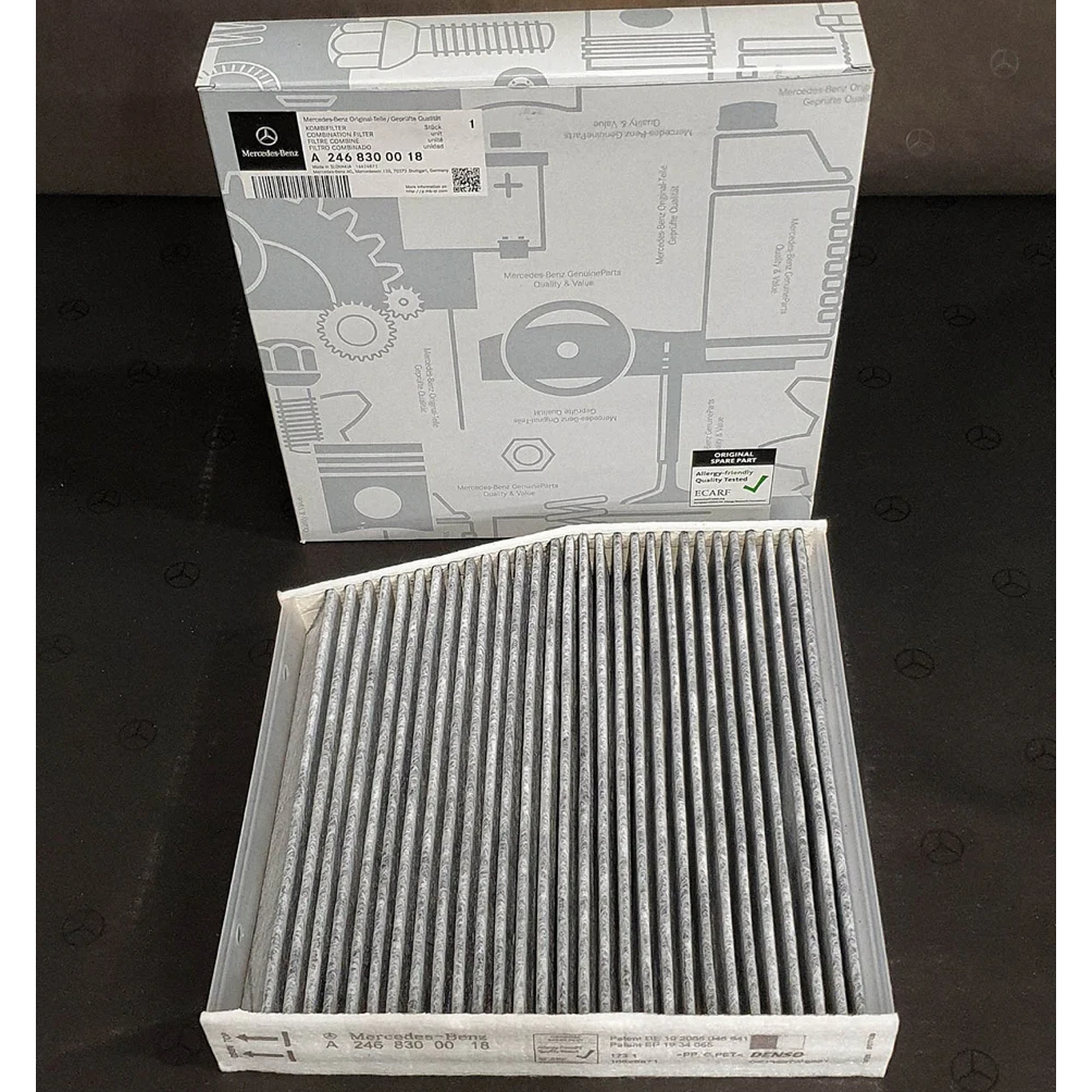 CABIN AIR FILTER คาร์บอนของแท้ MERCEDES BENZ W176 / W246 A200 / A250 / B200 / B250 2468300018