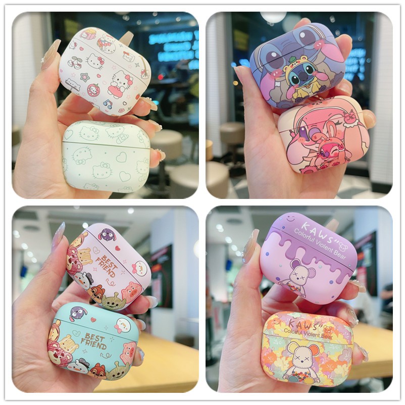 (Pro3 2025) เคสการ์ตูนน่ารักสําหรับ AirPods4/4ANC/1/2/3/Pro/Pro2/Pro3 เคส TPU แบบนุ่ม