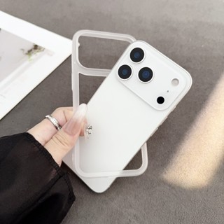 Frosted Misty ใส/สีดํา PVC กันชนสําหรับ iPhone17 Air 17Pro 1…