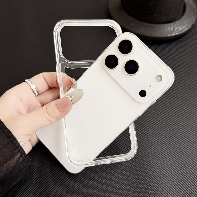 มาใหม่ล่าสุดGlossy Clear Soft TPUโทรศัพท์กันชนเลนส์ขอบสําหรับiPhone17 Air 16Pro 15Promax 16Plus 14 13Promax 12 16E