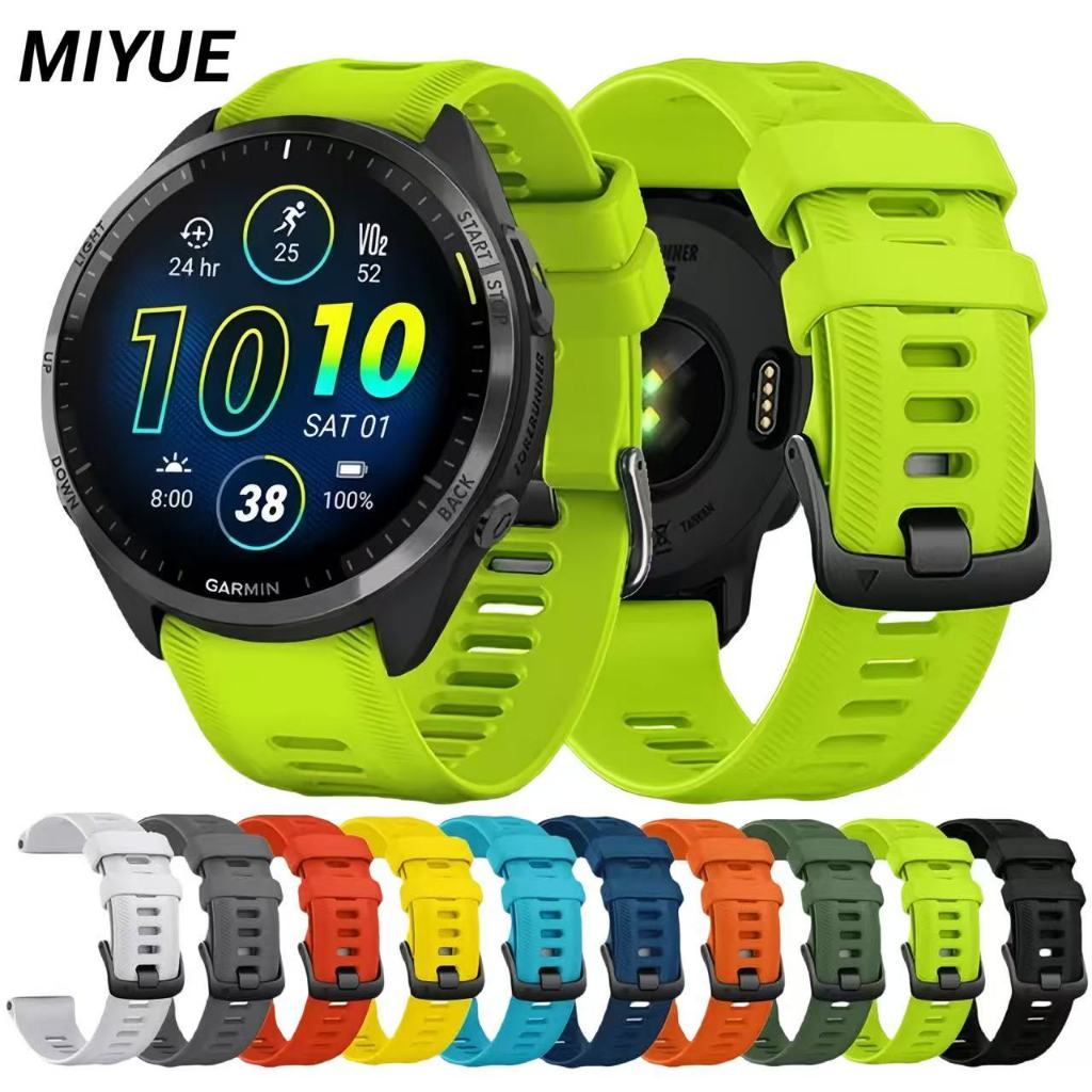 สําหรับผู้เบิกทาง Garmin 970/965/955/945 สร้อยข้อมือซิลิโคนเครื่องมือ + พินสําหรับผู้เบิกทาง Garmin 935 สายรัดข้อมือทดแทน