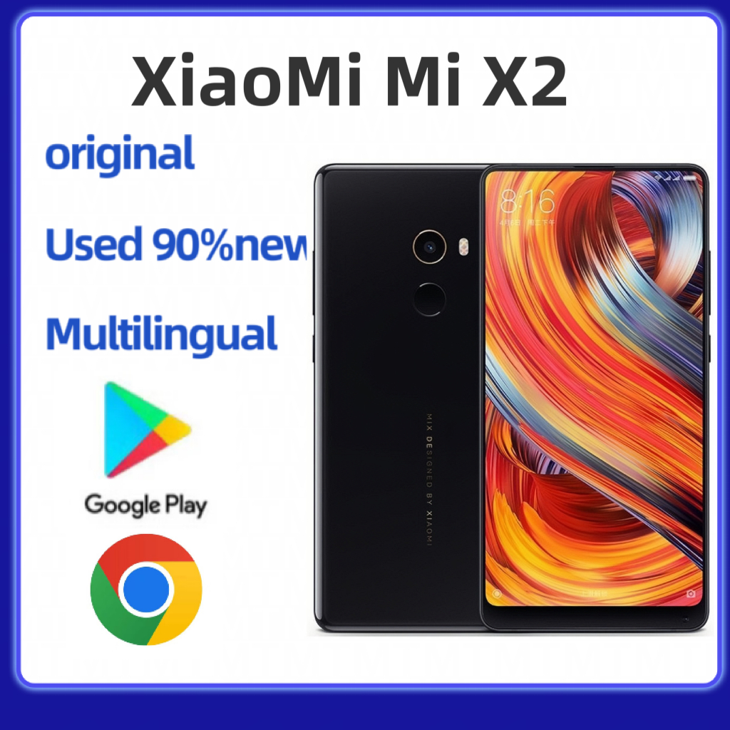 Original Xiaomi MIX 2 6/8RAM 128/256GB 5.99 นิ้ว 12.0MP 3400 mAh โทรศัพท์มือสอง 90% ใหม่