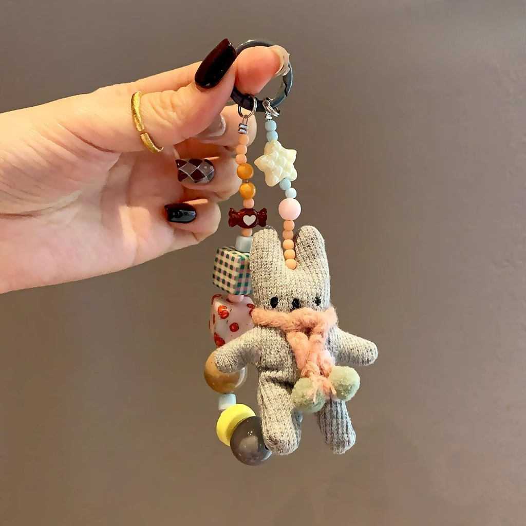 ดันดอกไม้ตาข่ายลูกปัดเชือกเส้นเล็กโทรศัพท์เสน่ห์สายรัดจี้สร้อยข้อมือสําหรับ ไอโฟน แอร์พอด อุปกรณ์เสริมกระเป๋าผู้หญิงสาวแขวนสายไฟ - รูปที่ 7