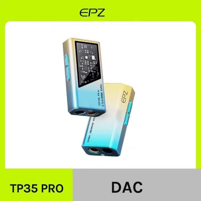EPZ TP35 Pro Type-C USB DAC เสียง HiFi ถอดรหัสแบบพกพาเครื่องขยายเสียงหูฟังรองรับ EQ Mic Call 3.5 + 4