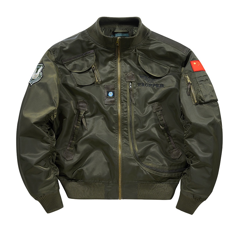 Coat Stand Collar Bomber Jacket Men MA-1 American Retro Bomber Jacket Coat