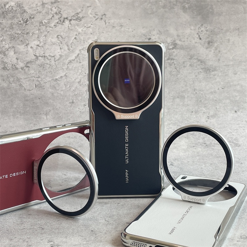 สําหรับ VIVO X300 X200S X200 Ultra X200 Pro Mini X100 X100S กรณีหนัง PU พร้อมขาตั้งเลนส์กันกระแทกป้อ