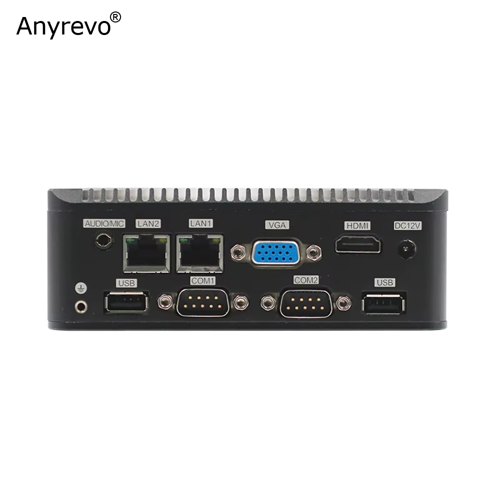 Fanless Windows IPC Intel J4125 J6412 Quad Core Mini PC 2x Intel i226 2.5G LAN HDMI VGA 6 USB 6 COM 