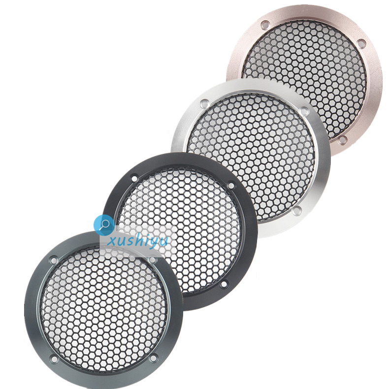 รถ 3.5 นิ้วกลางเสียงลําโพงอลูมิเนียมอัลลอยด์ตาข่ายฝาครอบป้องกันการติดตั้งเสียง