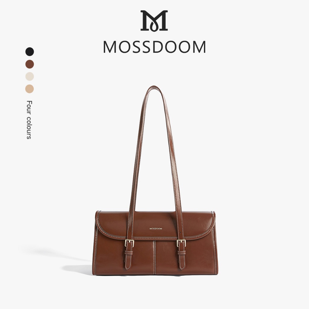 【Special off】MOSSDOOM Estelle Bag กระเป๋าสะพายไหล่แบบกระเป๋าเอกสารสำหรับผู้หญิง เรียบง่ายและสง่างาม