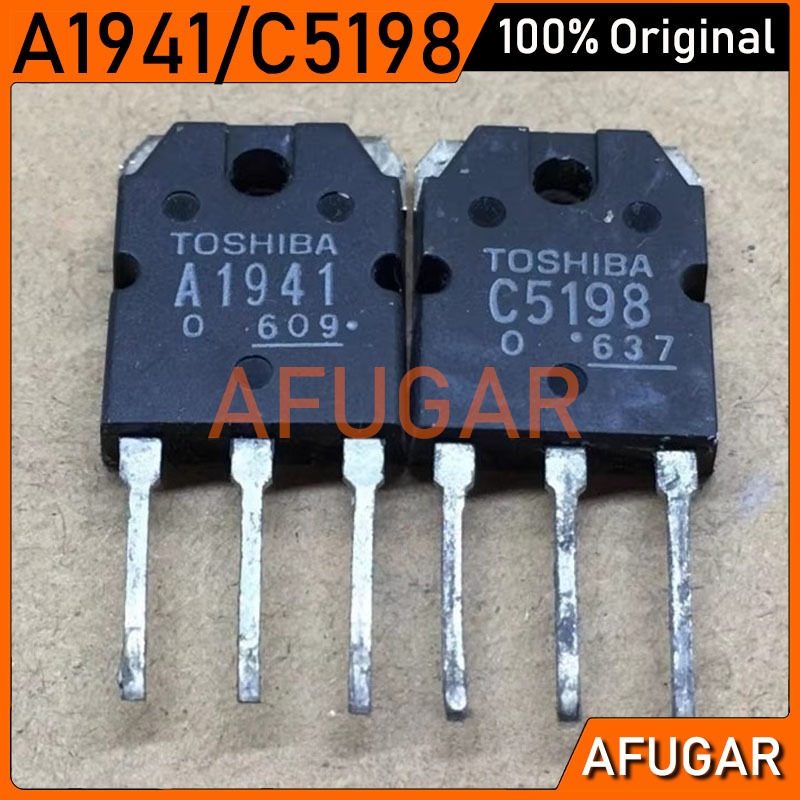 2SA1941+2SC5198 ทรานซิสเตอร์มือสอง 20 ชิ้น/10 คู่ A1941 C5198 TO-3P บอร์ด Toshiba Disassembly [Test 