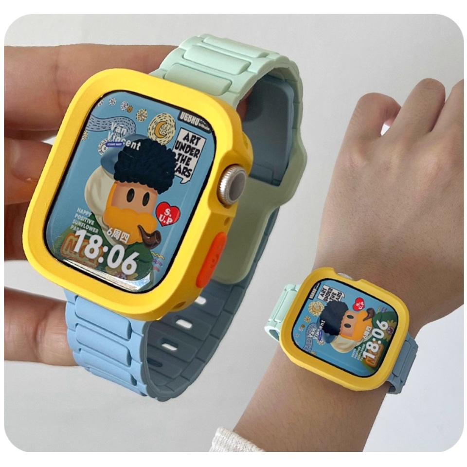 สายนาฬิกาเกราะสําหรับสายนาฬิกา A-pple Series11 10 9 87654321,SE,Ultra i Wath Strap และ i Wath Case ข