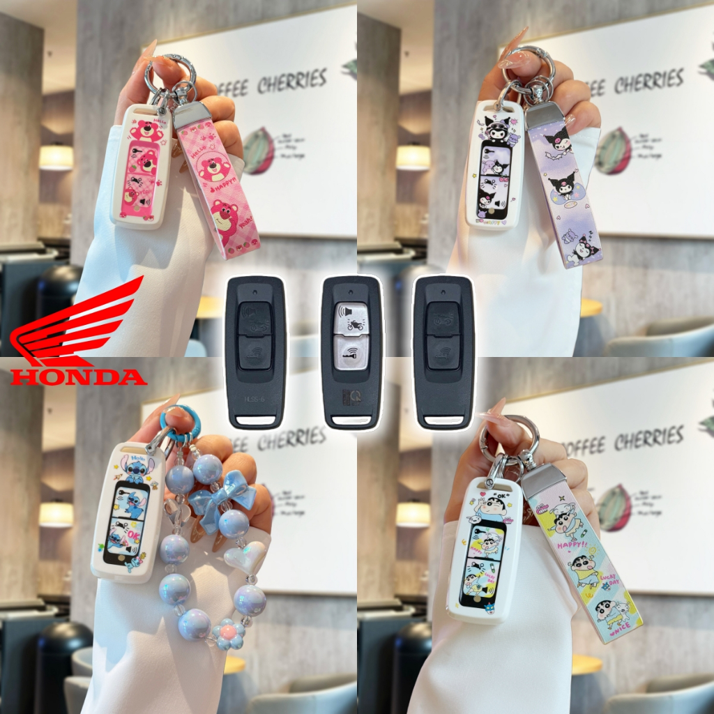 เคสกุญแจรถจักรยานยนต์ Honda เหมาะสำหรับ Giorno+,Pcx160, Scoopy 2023-2025,SH,Click160, Adv350, Giorno,Forza Lead 125 2022-2025 ฝาครอบกุญแจ, เปลือกกุญแจ เคส เคสรีโมท pcx