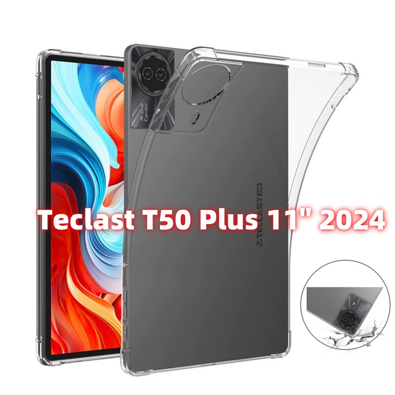 สําหรับ Teclast T50 Plus 11 นิ้ว T50plus 2024 โปร่งใสยืดหยุ่น TPU ยางกันกระแทก