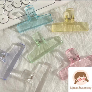 K&S | คลิปอะคริลิคใสสีสันสดใสโรงเรียนสํานักงาน เครื่องผูก คล…