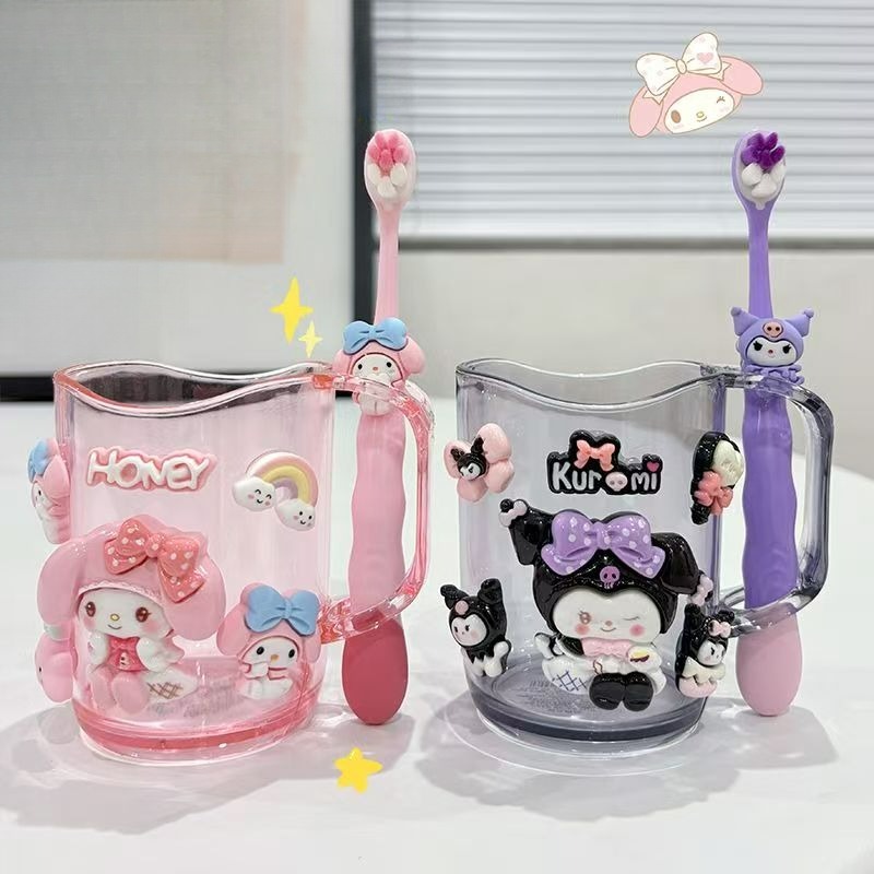 เด็กน้ํายาบ้วนปากถ้วยชายหญิงชั้นวางแปรงสีฟันล้างชุดถ้วย