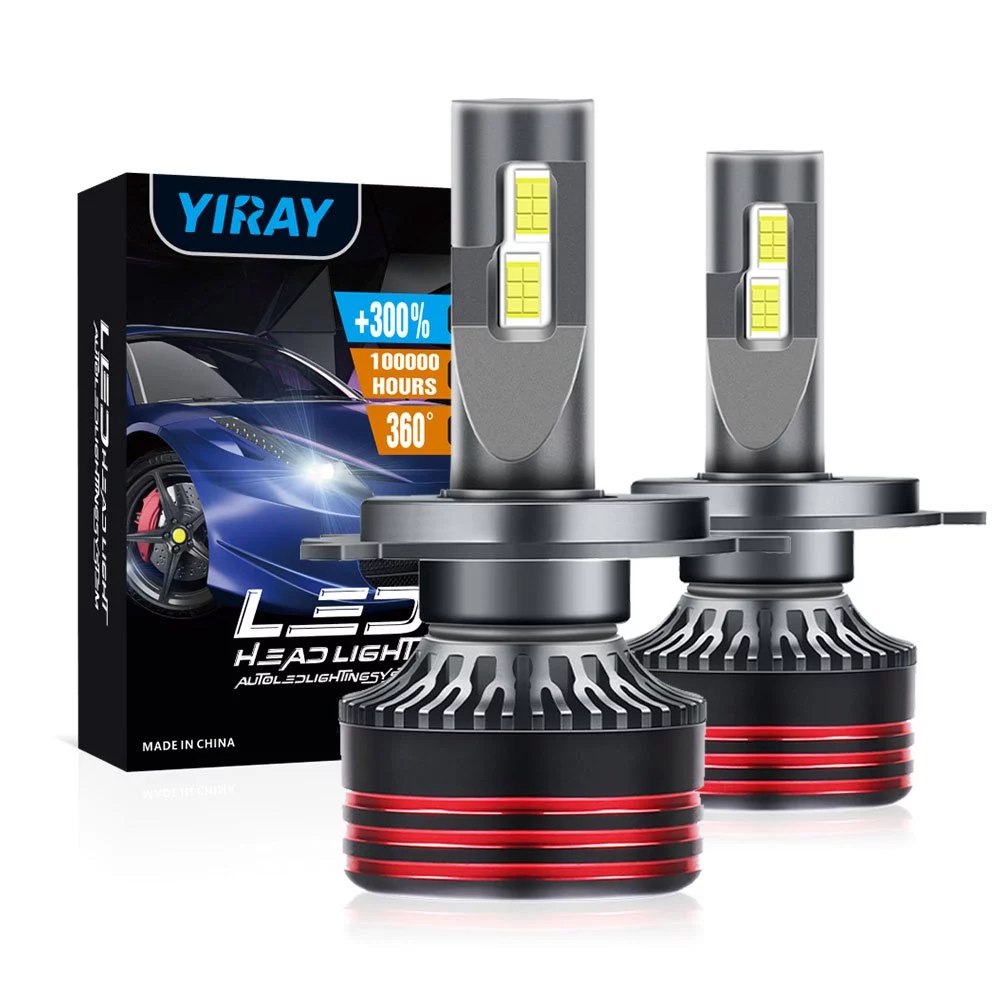 YIRAY 2PCS คุณภาพสูง 180W 18000LM CSP 3570 ชิปไฟหน้ารถ H1 H3 H4 H7 H11 Canbus หลอดไฟ HB3 HB4 HIR2 9005 9006 9012 Auto Fog Light หลอดไฟ LED 6000K 12V IP68