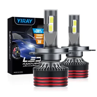 YIRAY 2PCS คุณภาพสูง 180W 18000LM CSP 3570 ชิปไฟหน้ารถ H1 H3 H4 H7 H11 Canbus หลอดไฟ HB3 HB4 HIR2 9005 9006 9012 Auto Fog Light หลอดไฟ LED 6000K 12V IP68