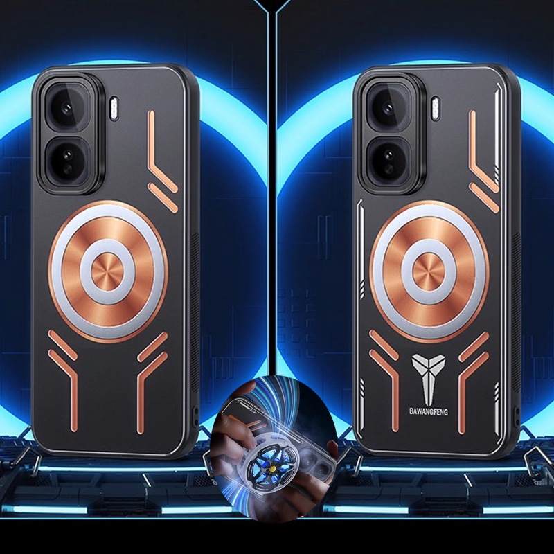 แฟชั่นสีแดงทองแดง Graphene Cooling สําหรับ VIVO IQOO NEO 11 10 9 9S Pro Plus Pro + 5G การกระจายความร้อนกรณีกันกระแทกฝาครอบโลหะเคสโทรศัพท์ Funda Capa