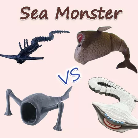 Cuero Sea Eater Articulation Toy Sea Monster
