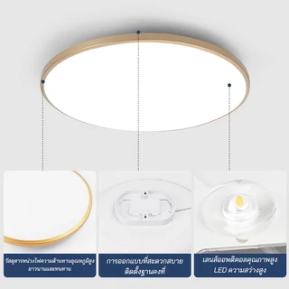 3 สี, โคมไฟเพดาน LED ปรับได้ 20w 48w โคมไฟเพดานทรงกลมสําหรับห้องนอน, ห้องครัว, โคมไฟ, ไฟ Baozi